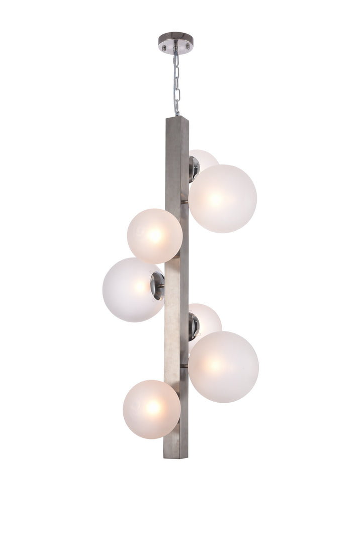 Lexington House - TM16SHN - Seven Light Chandelier - Shiny Nickel