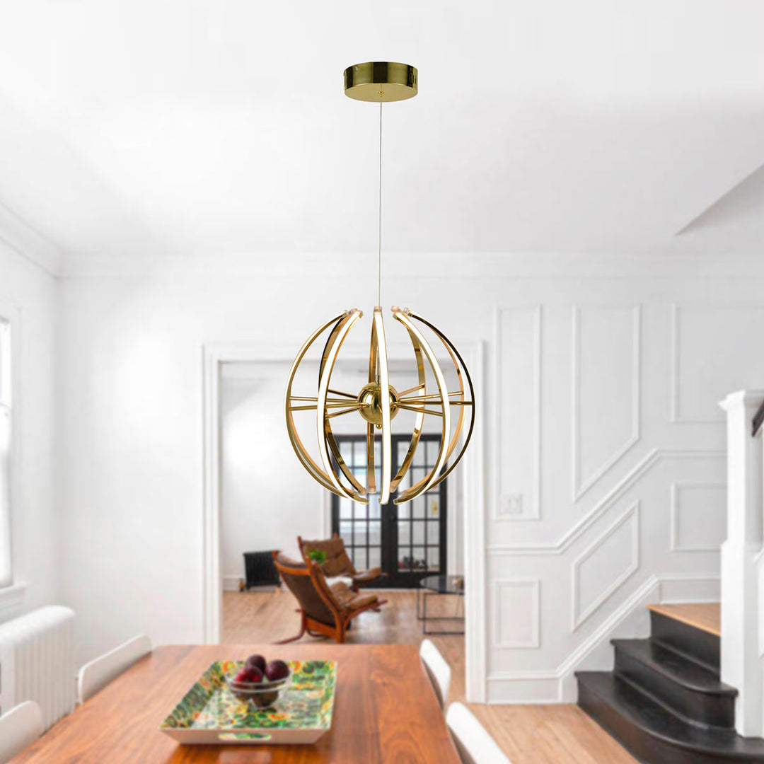 Lexington House  LED Chandelier  Gold