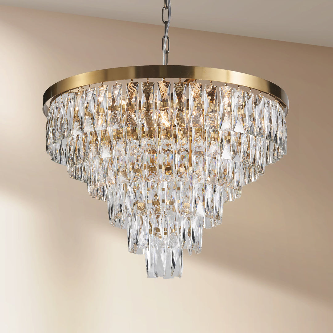 16 Light Chandelier in Gold by Bethel International