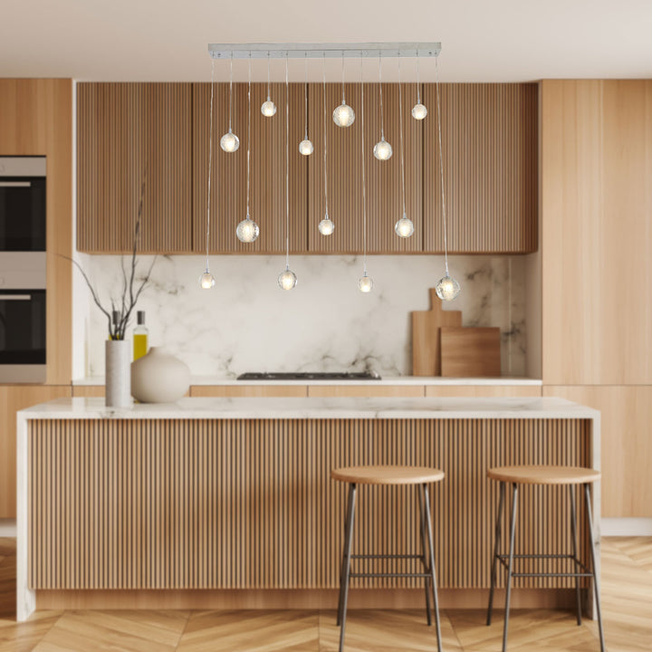 Lexington House  12 Light Chandelier  Chrome